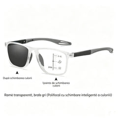 Cadru transparent cu picioare gri