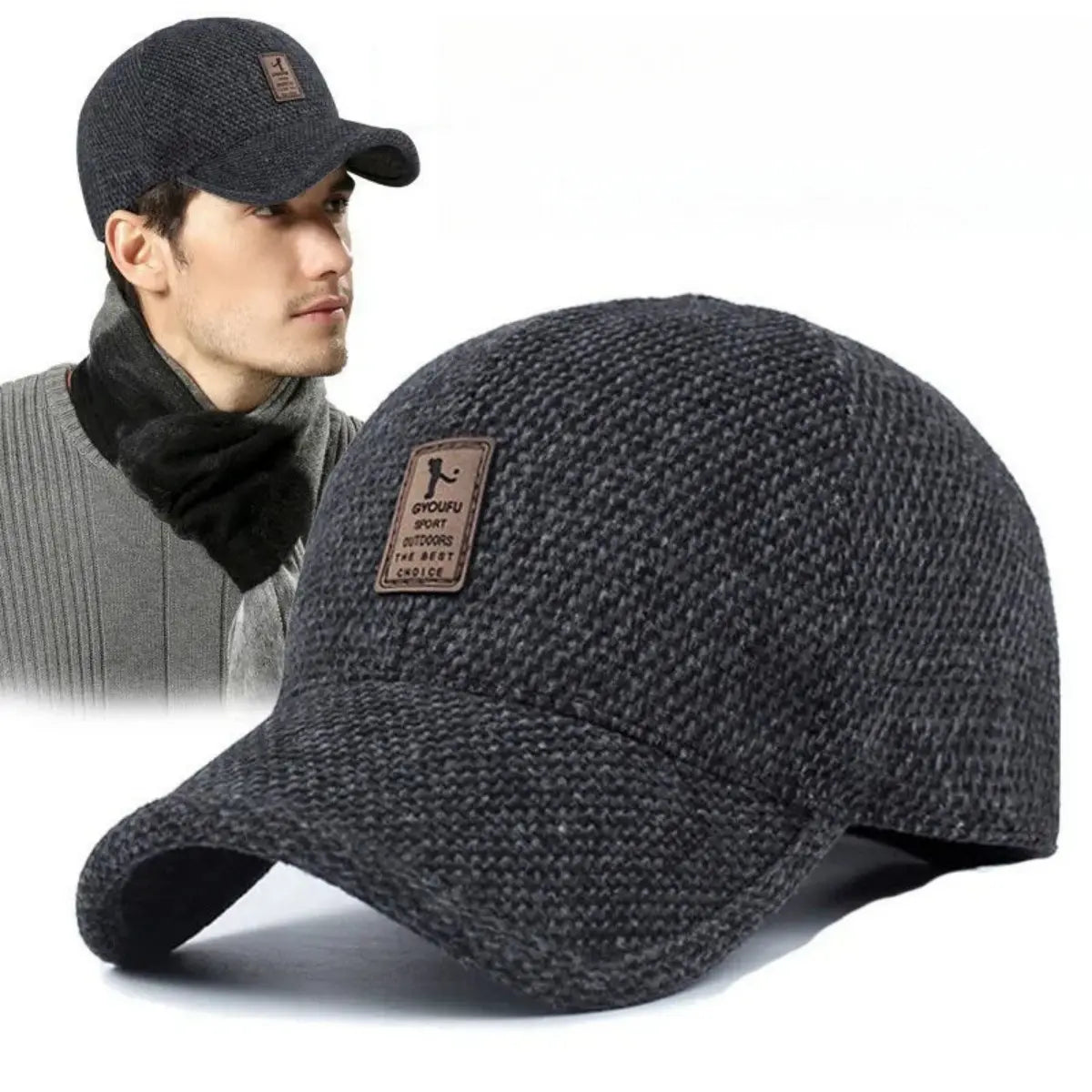 🧢Șapcă călduroasă pentru bărbați cu protecție pentru urechi – confort pentru toamnă și iarnă