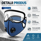 🔥 【OFERTĂ LIMITATĂ: 1+1 GRATIS】 Mască Multifuncțională de Protecție pentru Sport și Lucru 🚴 | Vizieră HD Detașabilă · Ideală pentru Ciclism, Tuns Iarbă & Lucrări cu Praf · 4 Culori