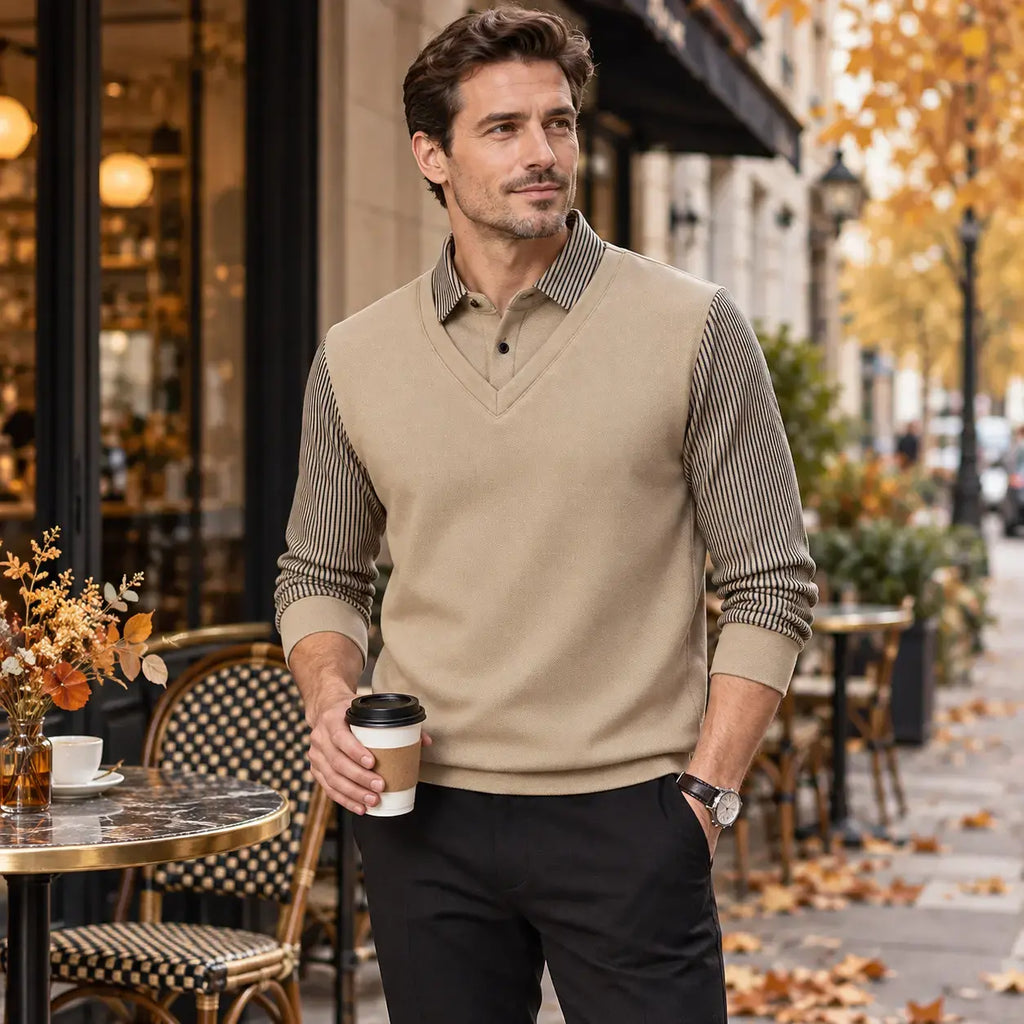 🔥【M-4XL】Polo gros și călduros de iarnă pentru bărbați | Catifea premium, moale și călduroasă