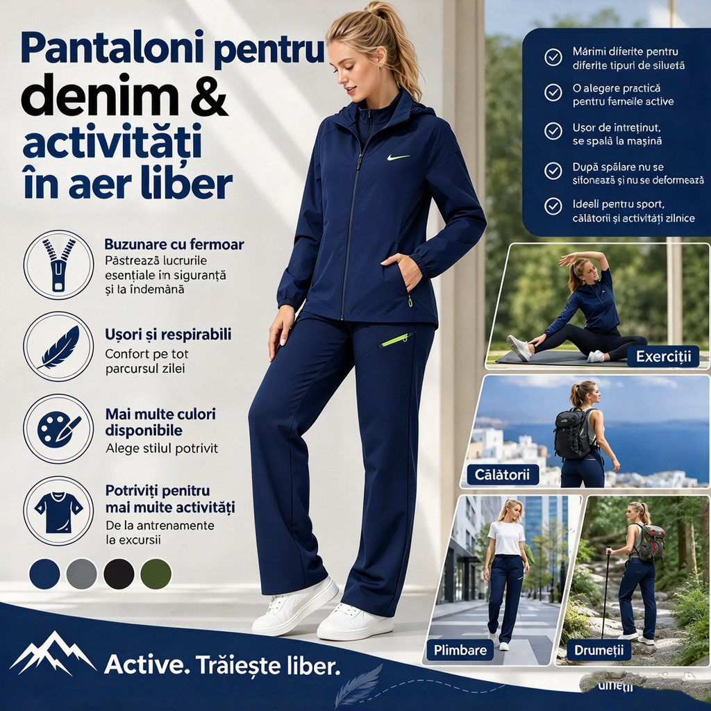 ⏳ Ofertă limitată 🔥 Pantaloni cargo cu croială dreaptă pentru femei — Talie elastică; ideali pentru muncă, călătorii și ținutele de zi cu zi 👖✨