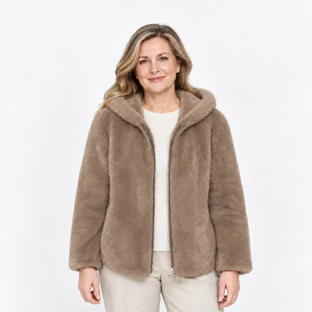 【M-7XL】Jachetă polară de iarnă pentru femei – groasă, reversibilă, cu glugă, căptușită, cu fermoar