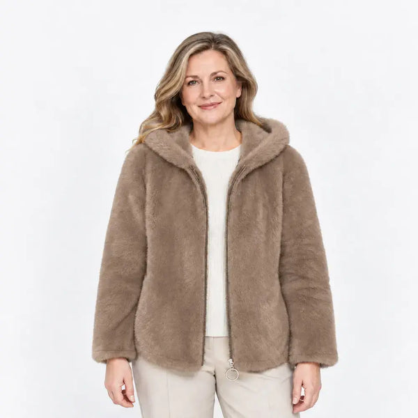 【M-7XL】Jachetă polară de iarnă pentru femei – groasă, reversibilă, cu glugă, căptușită, cu fermoar