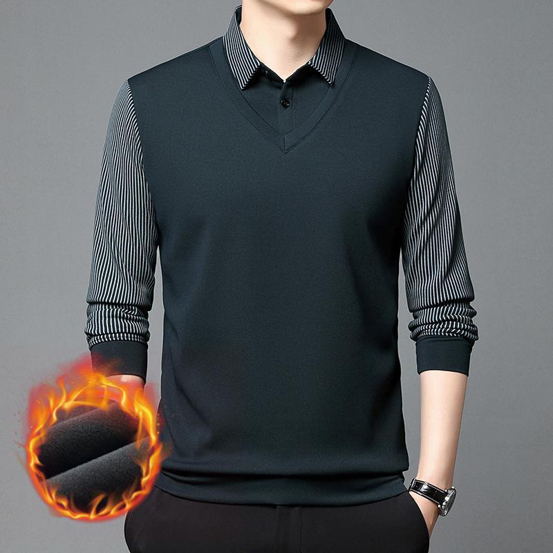 🔥【M-4XL】Polo gros și călduros de iarnă pentru bărbați | Catifea premium, moale și călduroasă