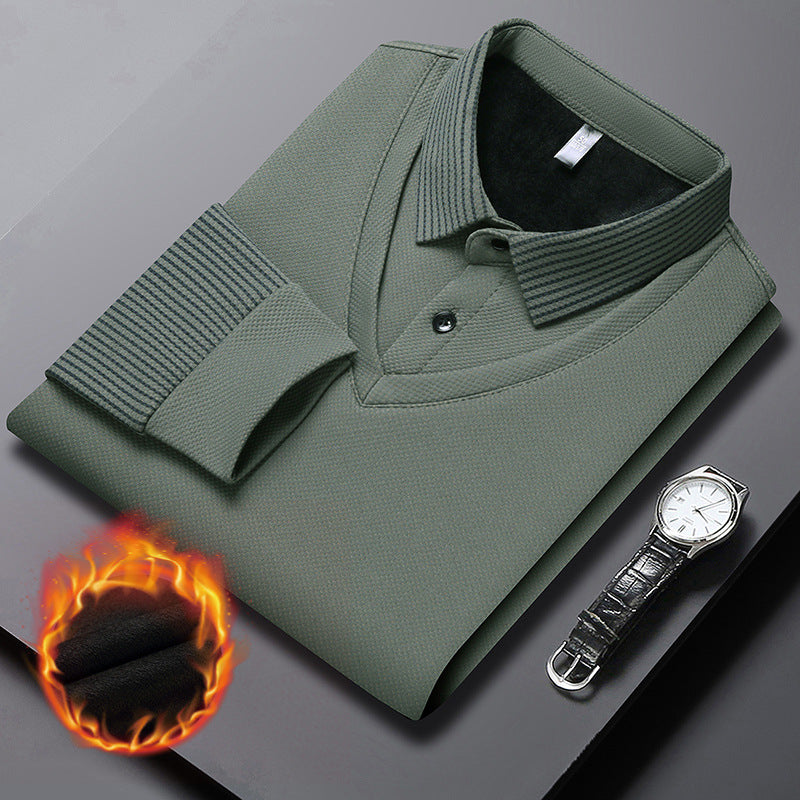 【M-4XL】Cămașă POLO fals din două piese cu dungi patchwork