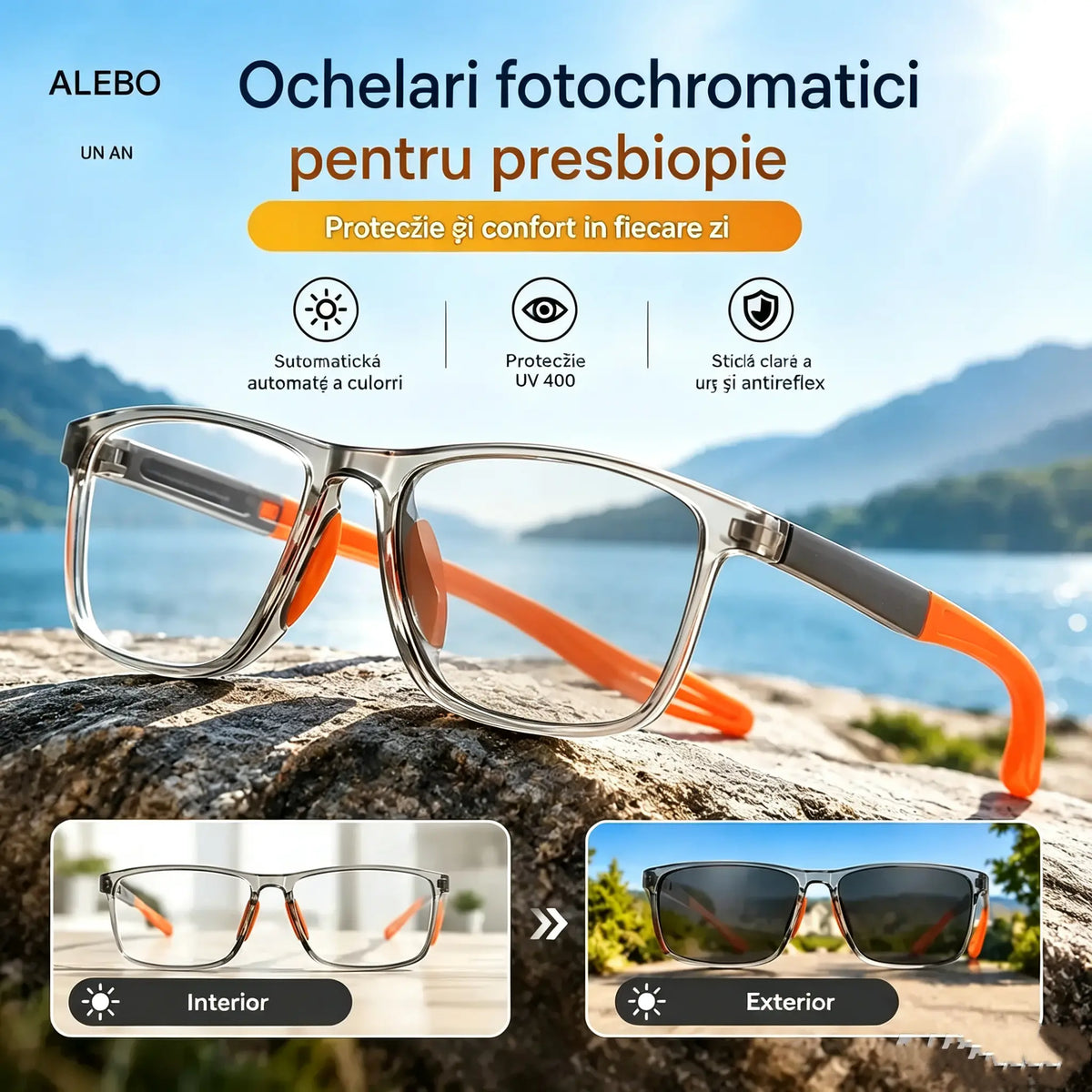 🕶️Ochelari de citit fotochromatici, ultra-ușori, cu rezoluție înaltă, special concepuți pentru persoanele în vârstă.