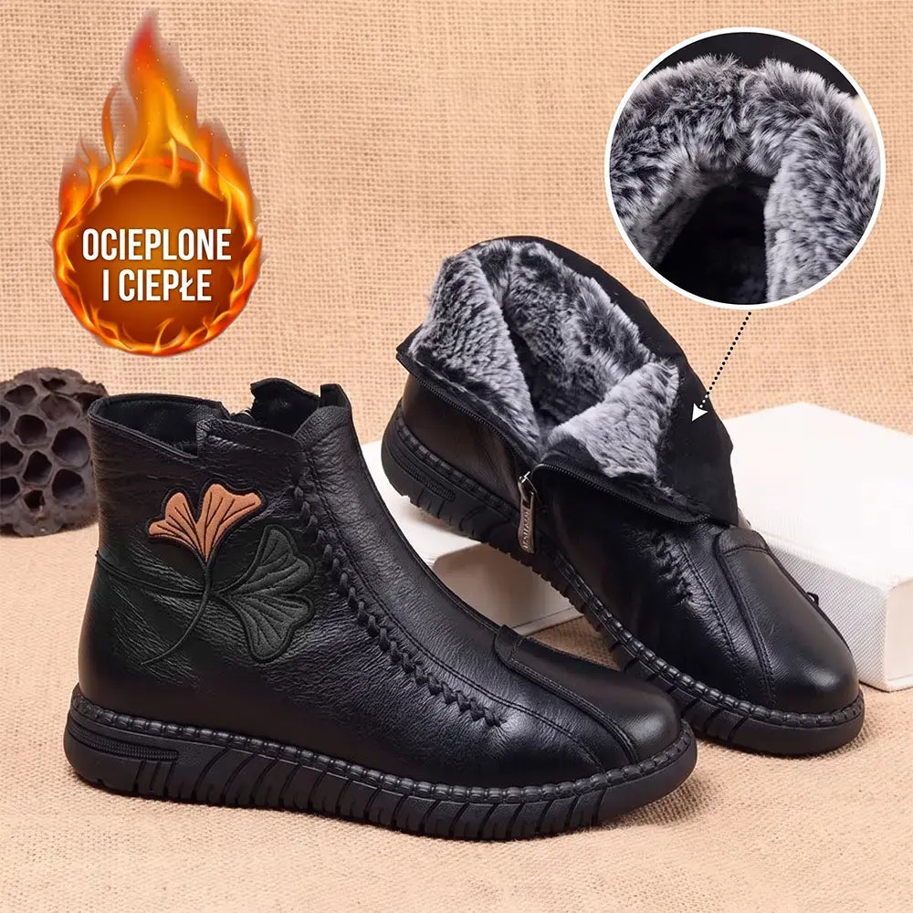 🔥【35-41】Toamna/Iarna 2026 – Model nou: pantofi din piele moale cu căptușeală din fleece