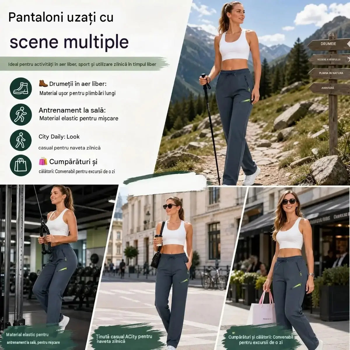 ⏳ Ofertă limitată 🔥 Pantaloni cargo cu croială dreaptă pentru femei — Talie elastică; ideali pentru muncă, călătorii și ținutele de zi cu zi 👖✨