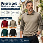 【M-4XL】Cămașă POLO fals din două piese cu dungi patchwork