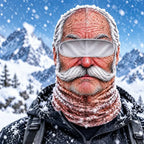 😎Mască facială 3D distractivă și călduroasă pentru sporturile de iarnă în aer liber