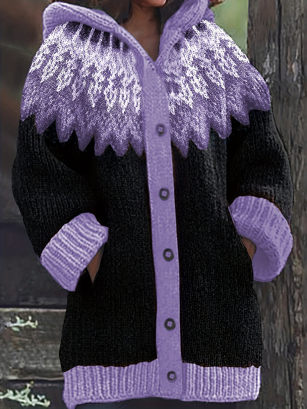 ✨✨【S~5XL】Jachetă elegantă, retro, colorată, cu imprimeu și glugă