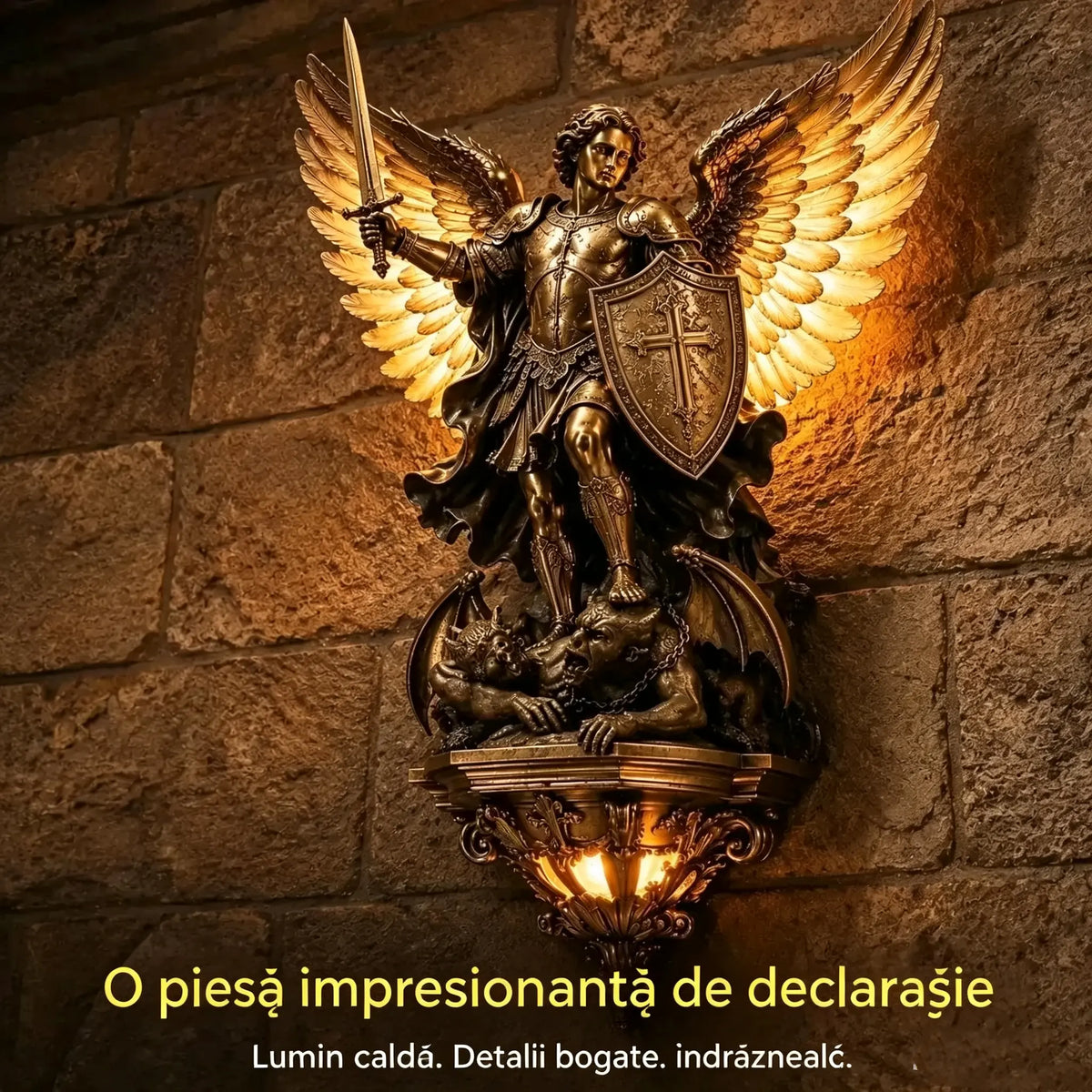 1 bucată 189 leił🕊️Lampa de perete „Îngerul Păzitor Sfântul Mihail”✨