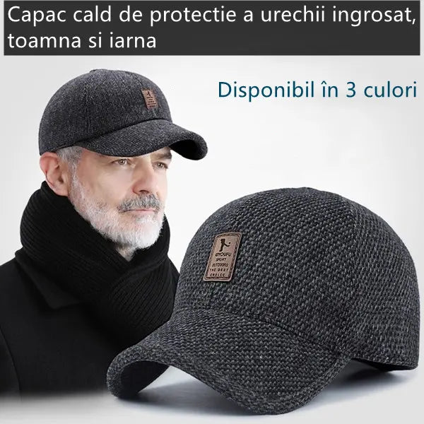 🧢Șapcă călduroasă pentru bărbați cu protecție pentru urechi – confort pentru toamnă și iarnă