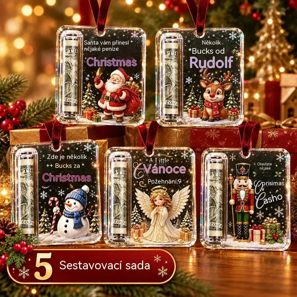 🎄 Decorațiune de Crăciun pentru bani ✨ O decorațiune pentru bradul de Crăciun care ascunde bancnote – un cadou de sărbători creativ și surprinzător.