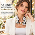 ✨ Colier cu Perle și Eșarfă Magnetică 2 în 1! Prindere Magnetică Rapidă · Design Detașabil · Eleganță Franceză și Stil Versatil! Oferta Specială 1+1 Gratuit!