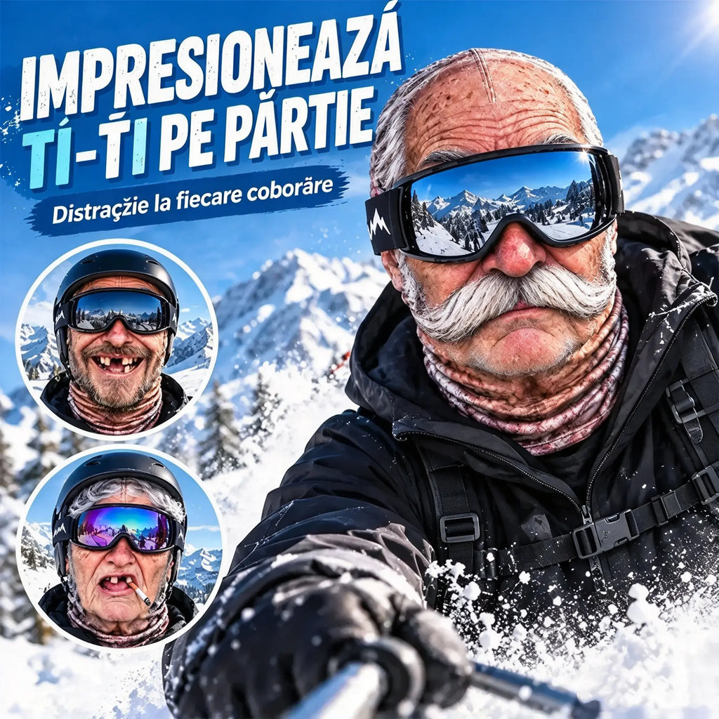 😎Mască facială 3D distractivă și călduroasă pentru sporturile de iarnă în aer liber