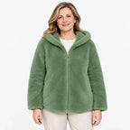 【M-7XL】Jachetă polară de iarnă pentru femei – groasă, reversibilă, cu glugă, căptușită, cu fermoar