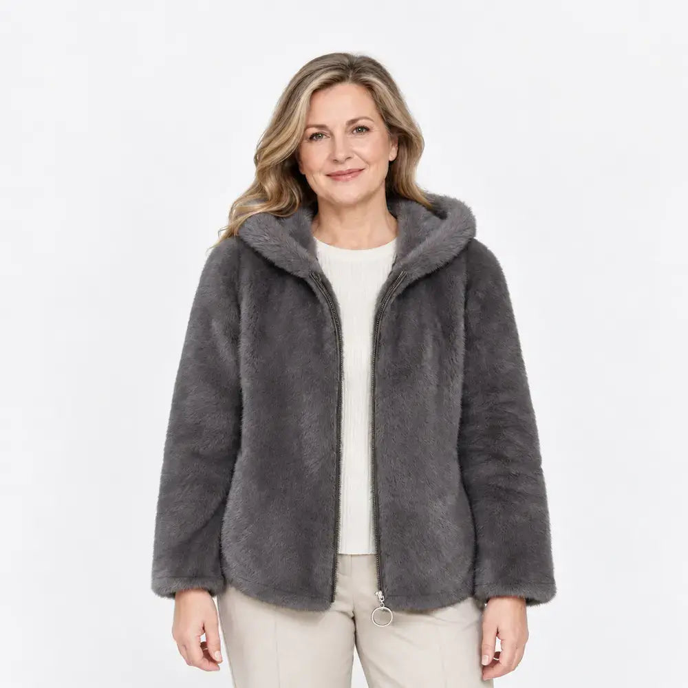 【M-7XL】Jachetă polară de iarnă pentru femei – groasă, reversibilă, cu glugă, căptușită, cu fermoar