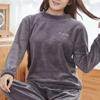🔥【Costum cald de pluș 40-90kg】🔥Larna coral fleece pijamale căptușite și îngroșate casual loungewear la modă și confortabile pijama suită